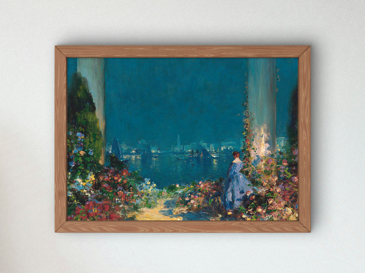 An Enchanted Evening, Venice by Thomas Edwin Mostyn, Wall Art Print, Fine Art Reproduction, Museum Quality Decor, Poster