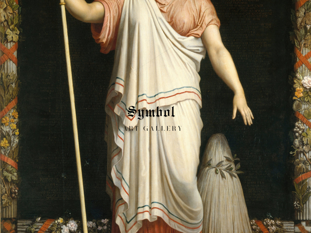 The Republic by Dominique Louis Papety 1848, Wall Art Print, Fine Art Reproduction, Museum Quality Decor, Poster