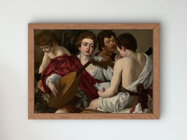 The Musicians by Caravaggio 1597, Wall Art Print, Fine Art Reproduction, Museum Quality Decor, Poster