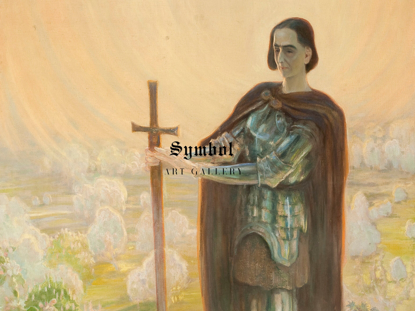 Prayer at the Battlefield by Kazimierz Stabrowski 1915, Wall Art Print, Fine Art Reproduction, Museum Quality Decor, Poster