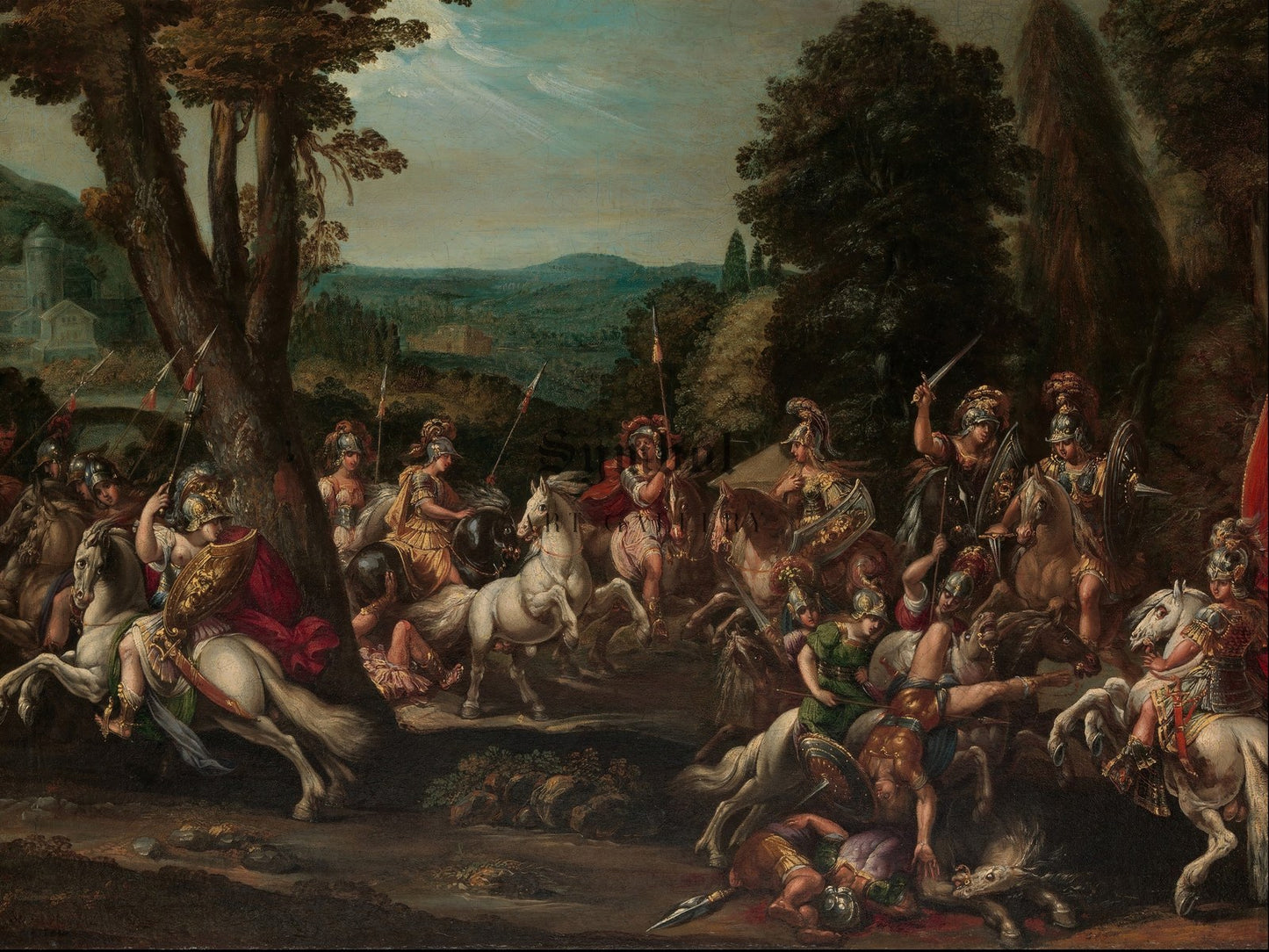 Triumph of the Amazons by Claude Deruet 1620, Wall Art Print, Fine Art Reproduction, Museum Quality Decor, Poster