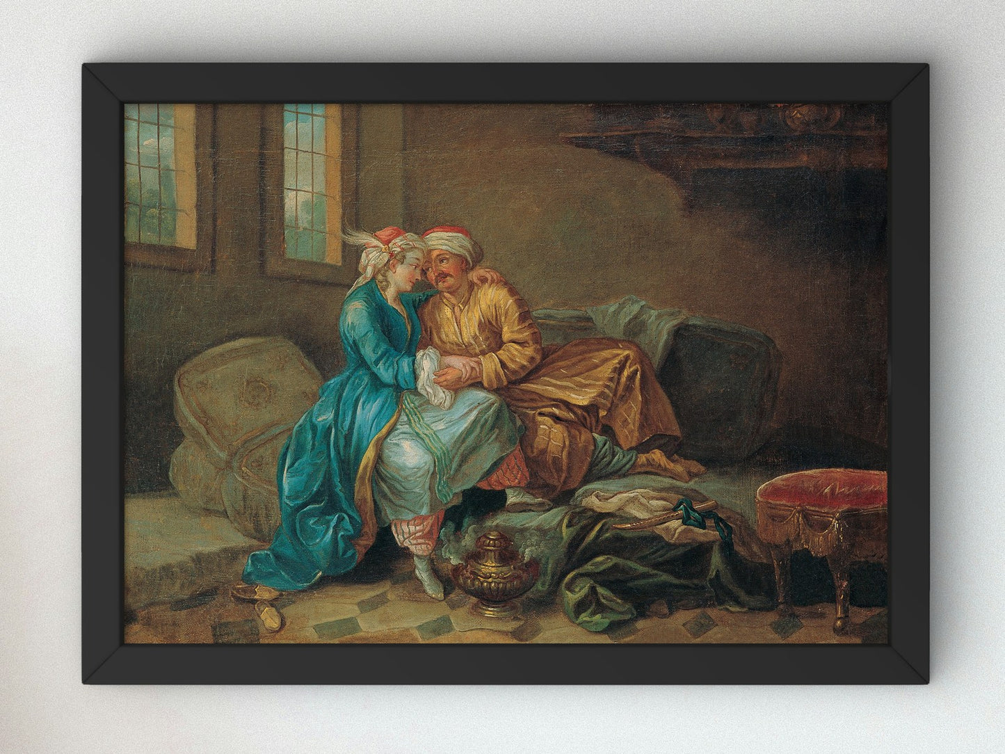 The Favourite Sultana by Étienne Jeaurat, Wall Art Print, Fine Art Reproduction, Museum Quality Decor, Poster