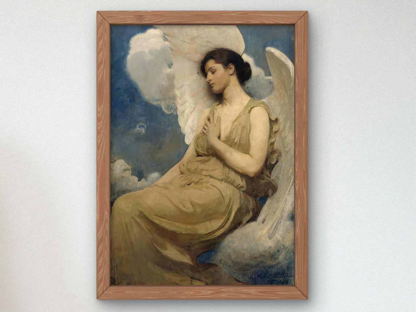 Winged Figure by Abbott Handerson Thayer 1889, Wall Art Print, Fine Art Reproduction, Museum Quality Decor, Poster