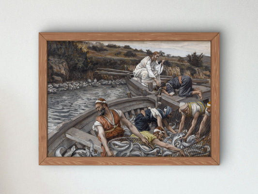 The Miraculous Draught of Fishes by James Tissot 1886, Wall Art Print, Fine Art Reproduction, Museum Quality Decor, Poster