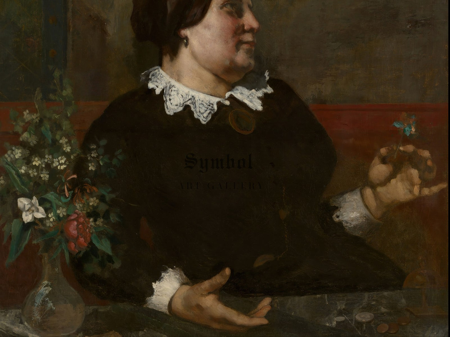Mère Grégoire by Gustave Courbet 1855, Wall Art Print, Fine Art Reproduction, Museum Quality Decor, Poster