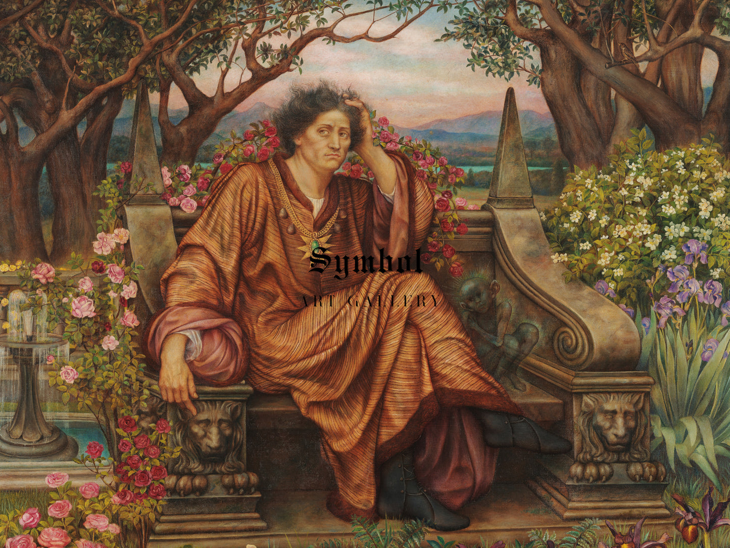 A Soul in Hell by Evelyn De Morgan 1901, Wall Art Print, Fine Art Reproduction, Museum Quality Decor, Poster