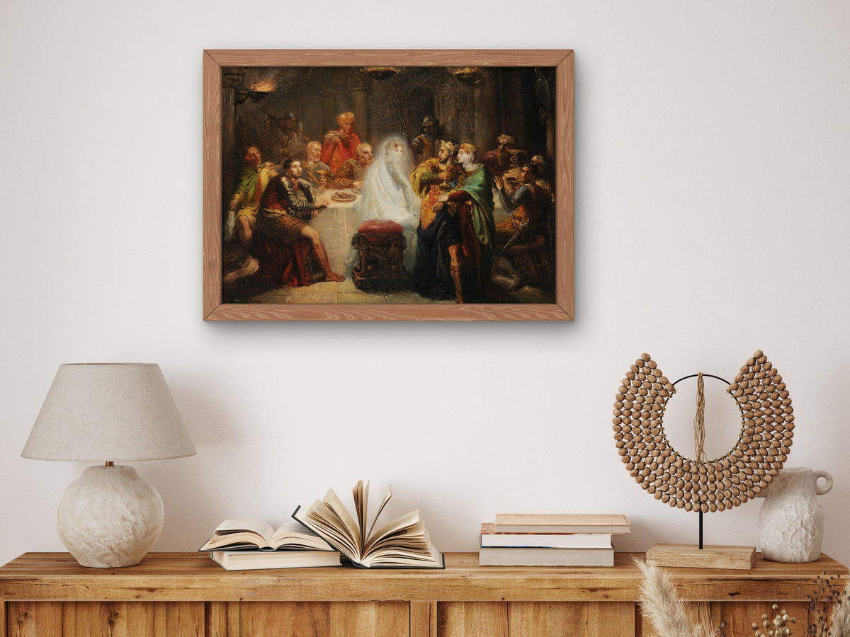 The Ghost of Banquo by Théodore Chassériau 1854, Wall Art Print, Fine Art Reproduction, Museum Quality Decor, Poster