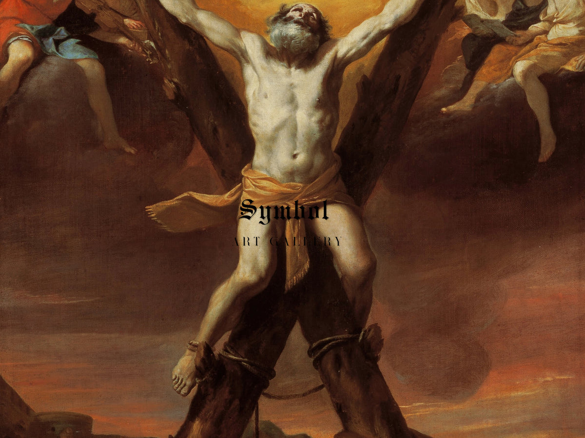 The Crucifixion of St Andrew by Mattia Preti 1651, Wall Art Print, Fine Art Reproduction, Museum Quality Decor, Poster