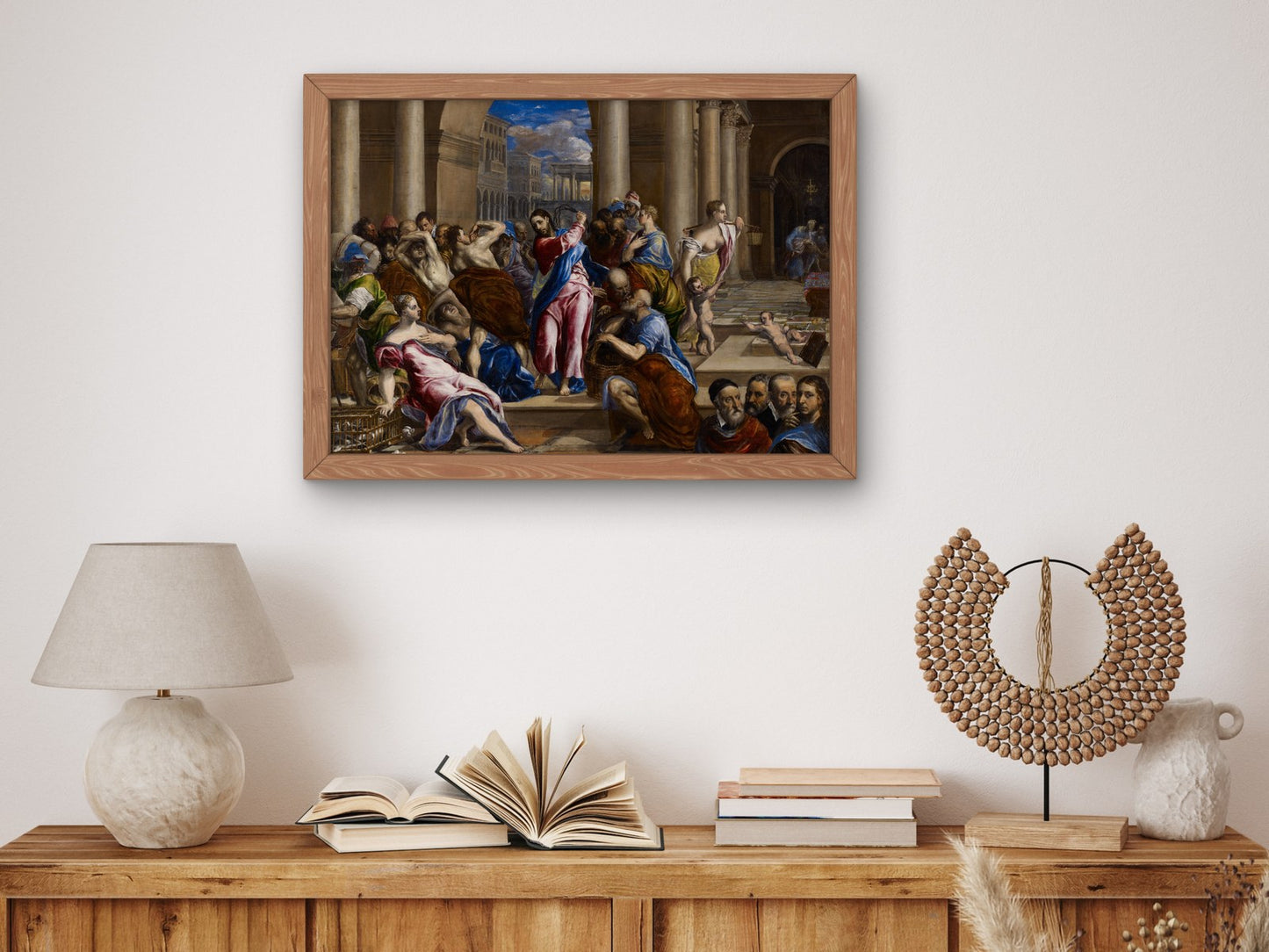Christ Driving the Money Changers from the Temple by El Greco 1560, Wall Art Print, Fine Art Reproduction, Museum Quality Decor, Poster