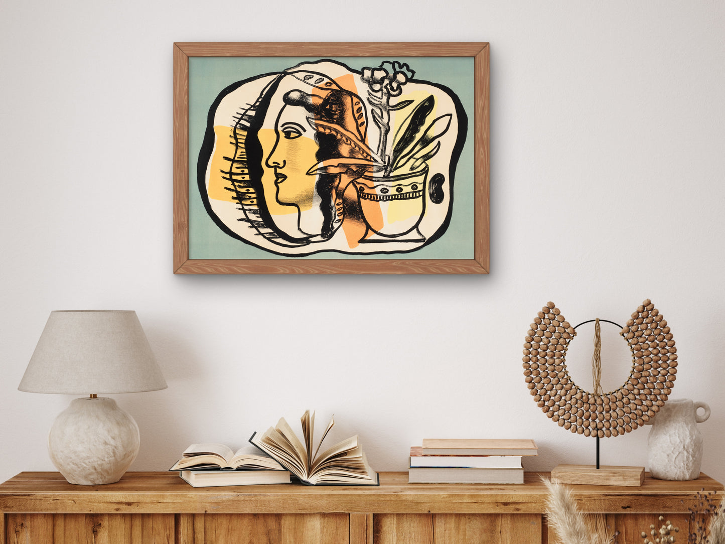 Composition with Profile by Fernand Léger 1948, Wall Art Print, Fine Art Reproduction, Museum Quality Decor, Poster