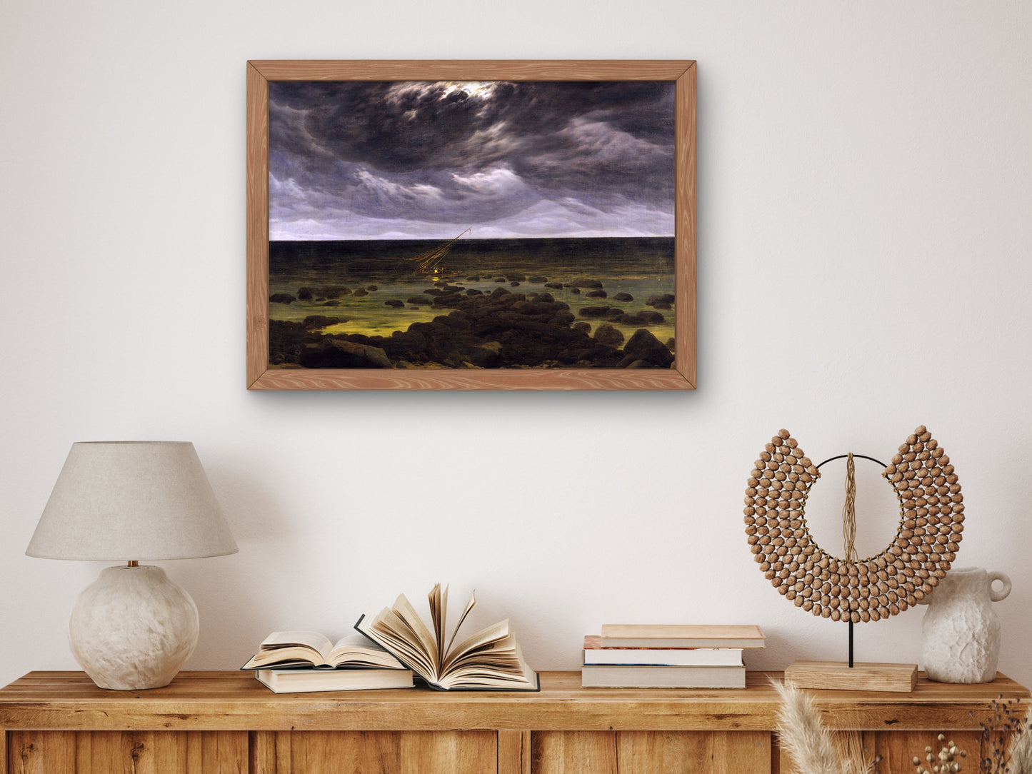 Sea Coast at Moonlight by Caspar David Friedrich 1830, Wall Art Print, Fine Art Reproduction, Museum Quality Decor, Poster