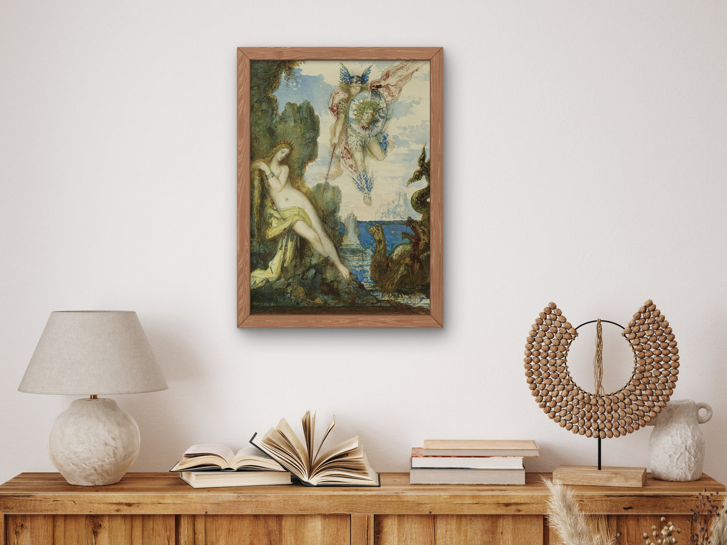 Perseus and Andromeda by Gustave Moreau 1876, Wall Art Print, Fine Art Reproduction, Museum Quality Decor, Poster