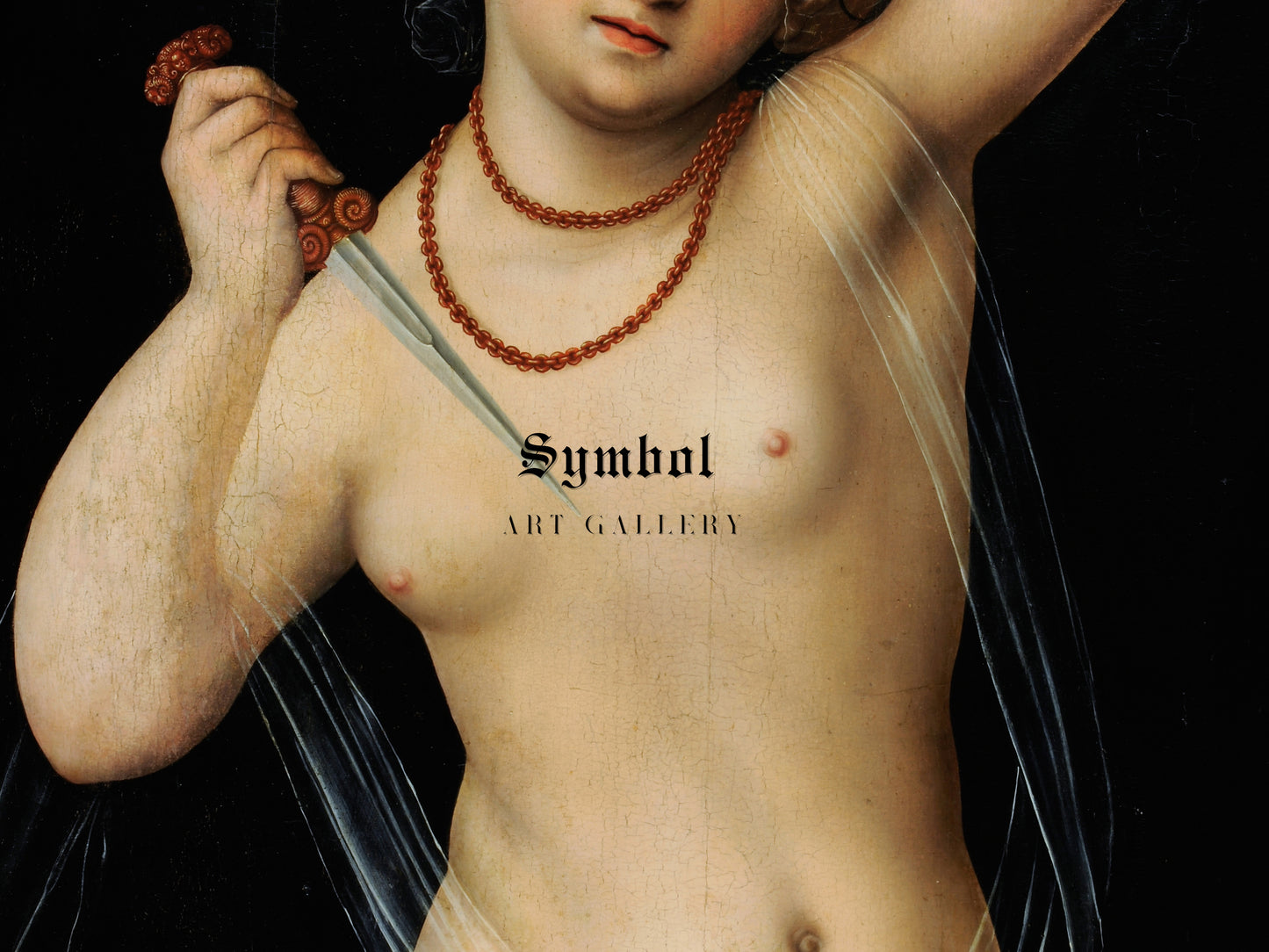 Lucretia by Lucas Cranach the Elder 1535, Wall Art Print, Fine Art Reproduction, Museum Quality Decor, Poster