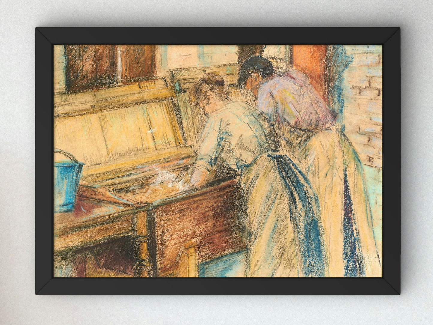 Les Lavandières by Émile Schuffenecker 1881, Wall Art Print, Fine Art Reproduction, Museum Quality Decor, Poster