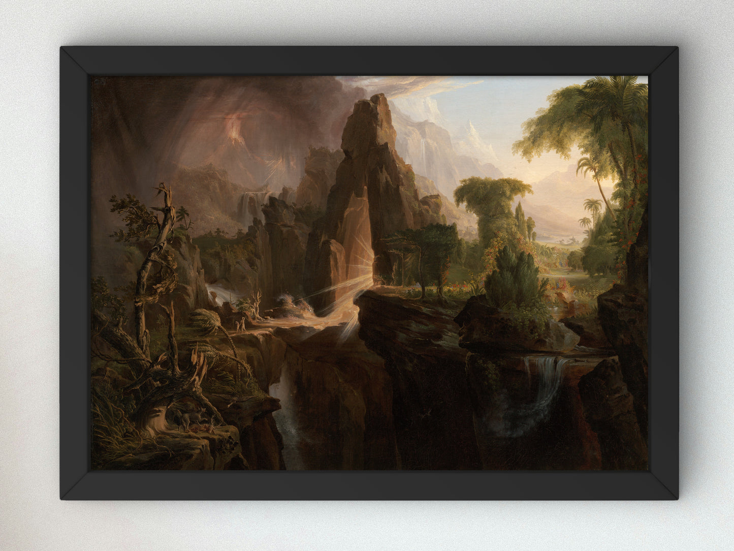 Expulsion from the Garden of Eden by Thomas Cole 1828, Wall Art Print, Fine Art Reproduction, Museum Quality Decor, Poster