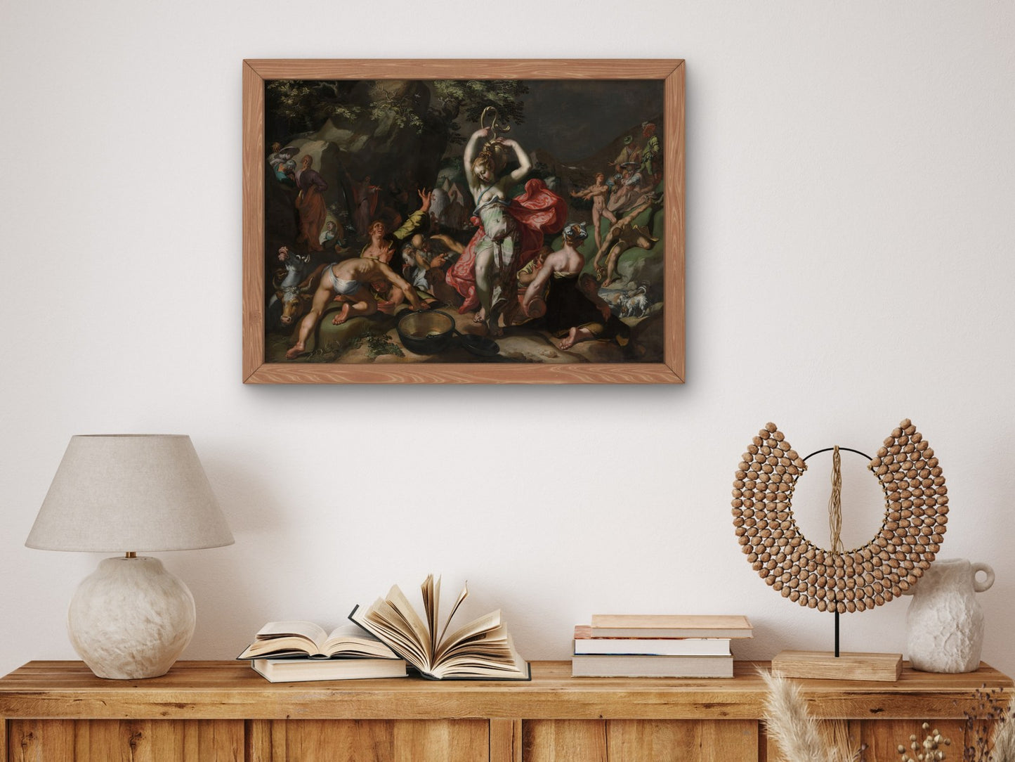 Moses Striking the Rock by Abraham Bloemaert 1596, Wall Art Print, Fine Art Reproduction, Museum Quality Decor, Poster