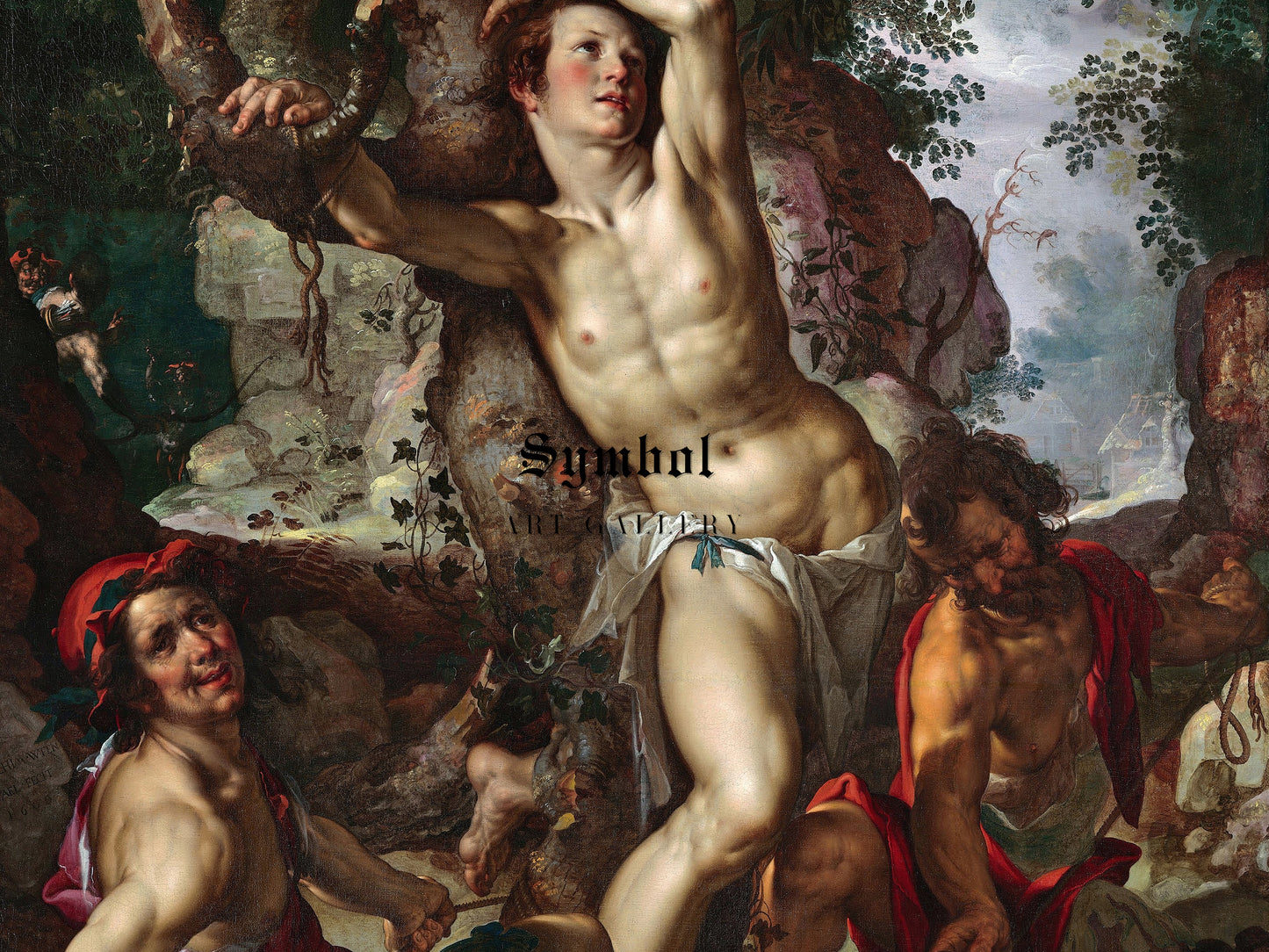 The Martyrdom of Saint Sebastian by Joachim Wtewael, Wall Art Print, Fine Art Reproduction, Museum Quality Decor, Poster