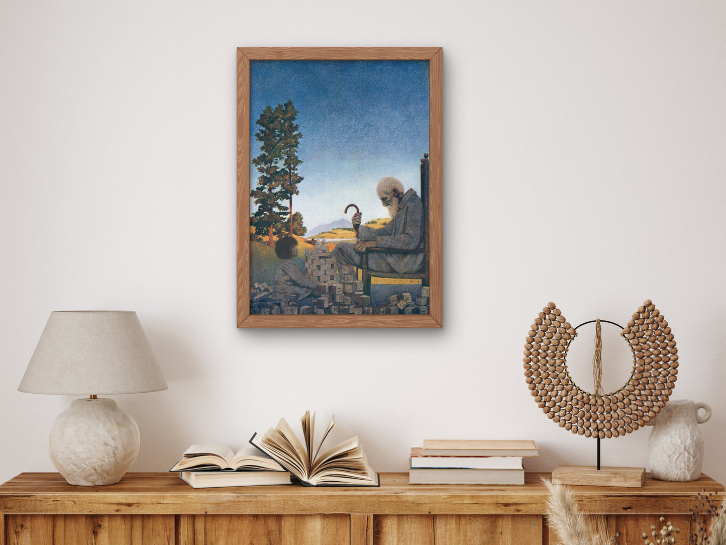 Shuffle Shoon and Amber Locks by Maxfield Parrish 1904, Wall Art Print, Fine Art Reproduction, Museum Quality Decor, Poster