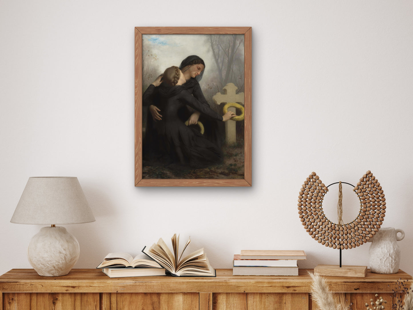 The Day of the Dead by William Bouguereau 1859, Wall Art Print, Fine Art Reproduction, Museum Quality Decor, Poster