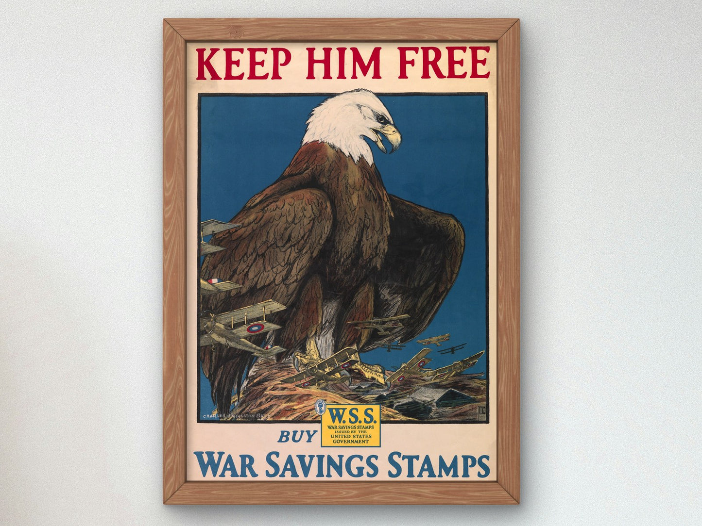 Keep Him Free by Charles Livingston Bull 1918, Wall Art Print, Fine Art Reproduction, Museum Quality Decor, Poster