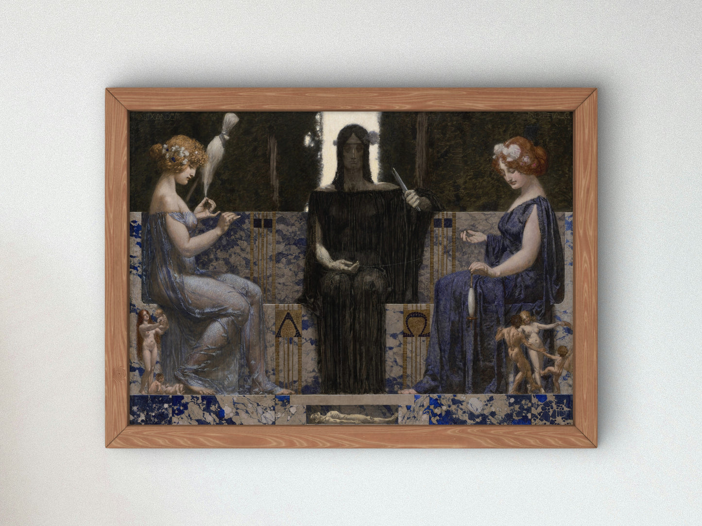 The Three Fates by Alexander Rothaug 1910, Wall Art Print, Fine Art Reproduction, Museum Quality Decor, Poster