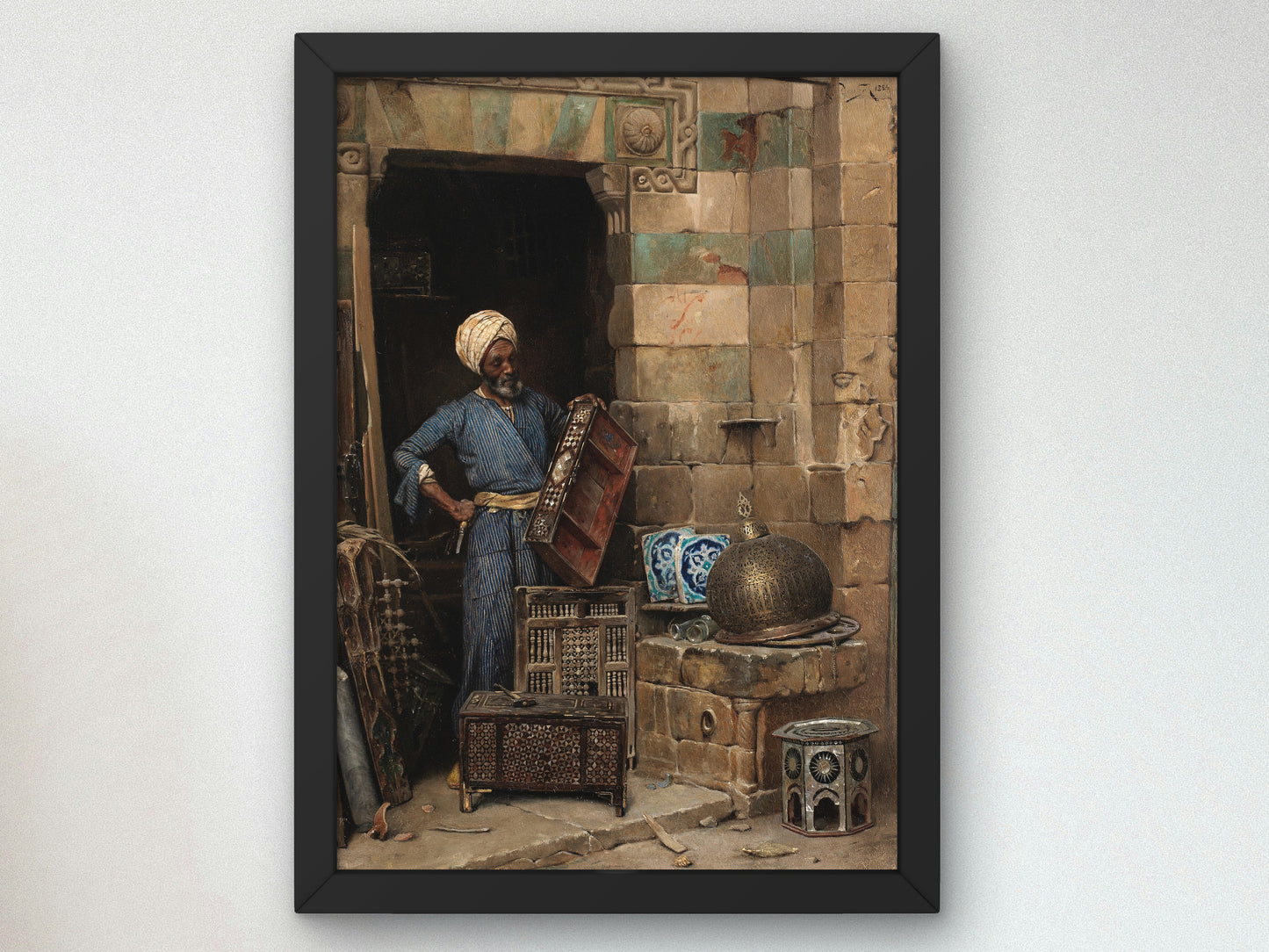 The Woodworker by Ludwig Deutsch 1884, Wall Art Print, Fine Art Reproduction, Museum Quality Decor, Poster