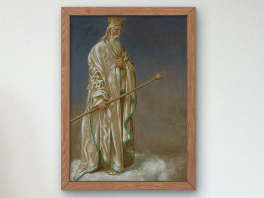 January Ice King by Hans Thoma 1906, Wall Art Print, Fine Art Reproduction, Museum Quality Decor, Poster
