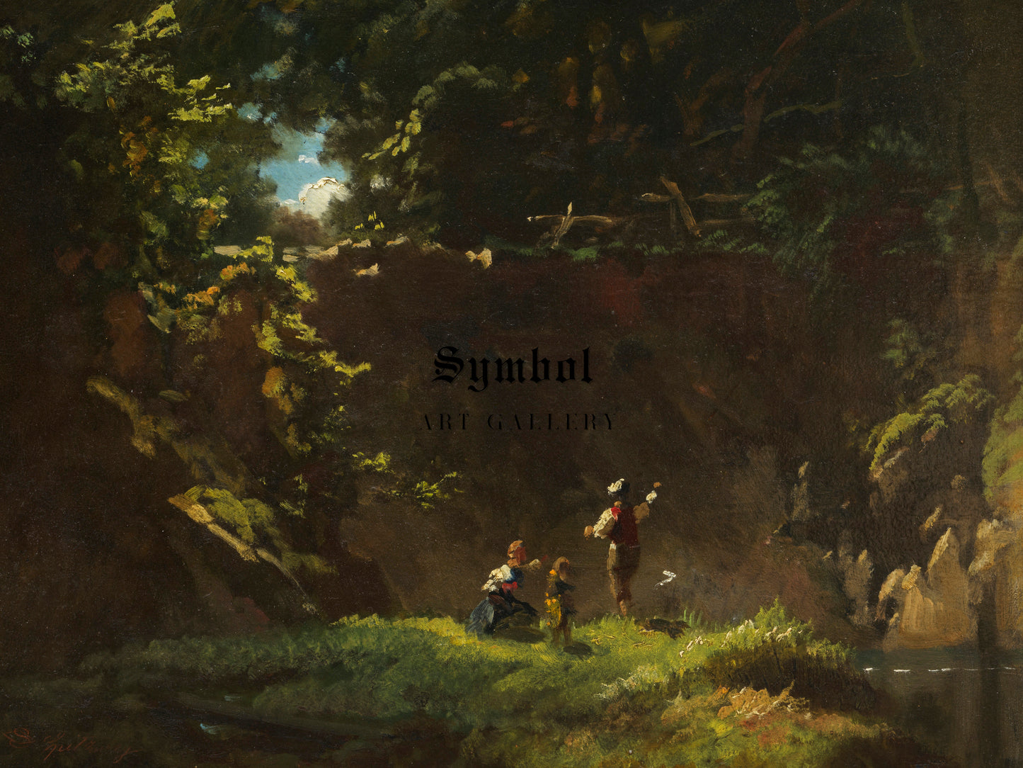 Children Fishing by Carl Spitzweg 1865, Wall Art Print, Fine Art Reproduction, Museum Quality Decor, Poster