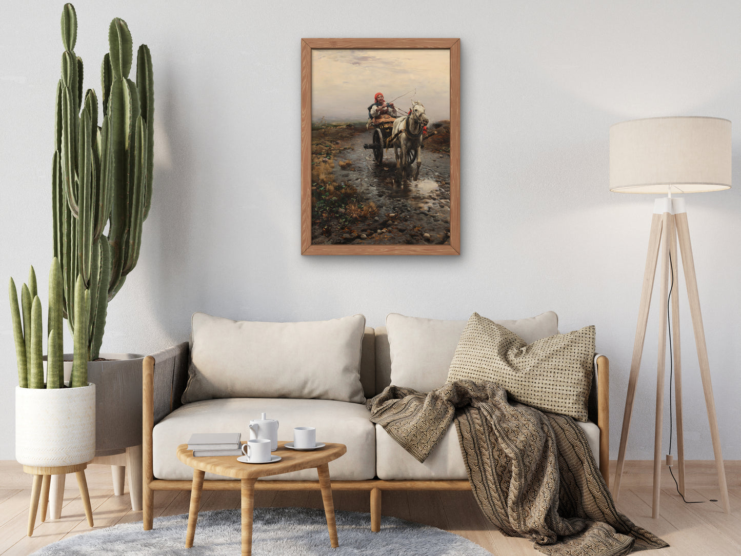 Peasant Riding a Cart by Alfred von Wierusz Kowalski, Wall Art Print, Fine Art Reproduction, Museum Quality Decor, Poster