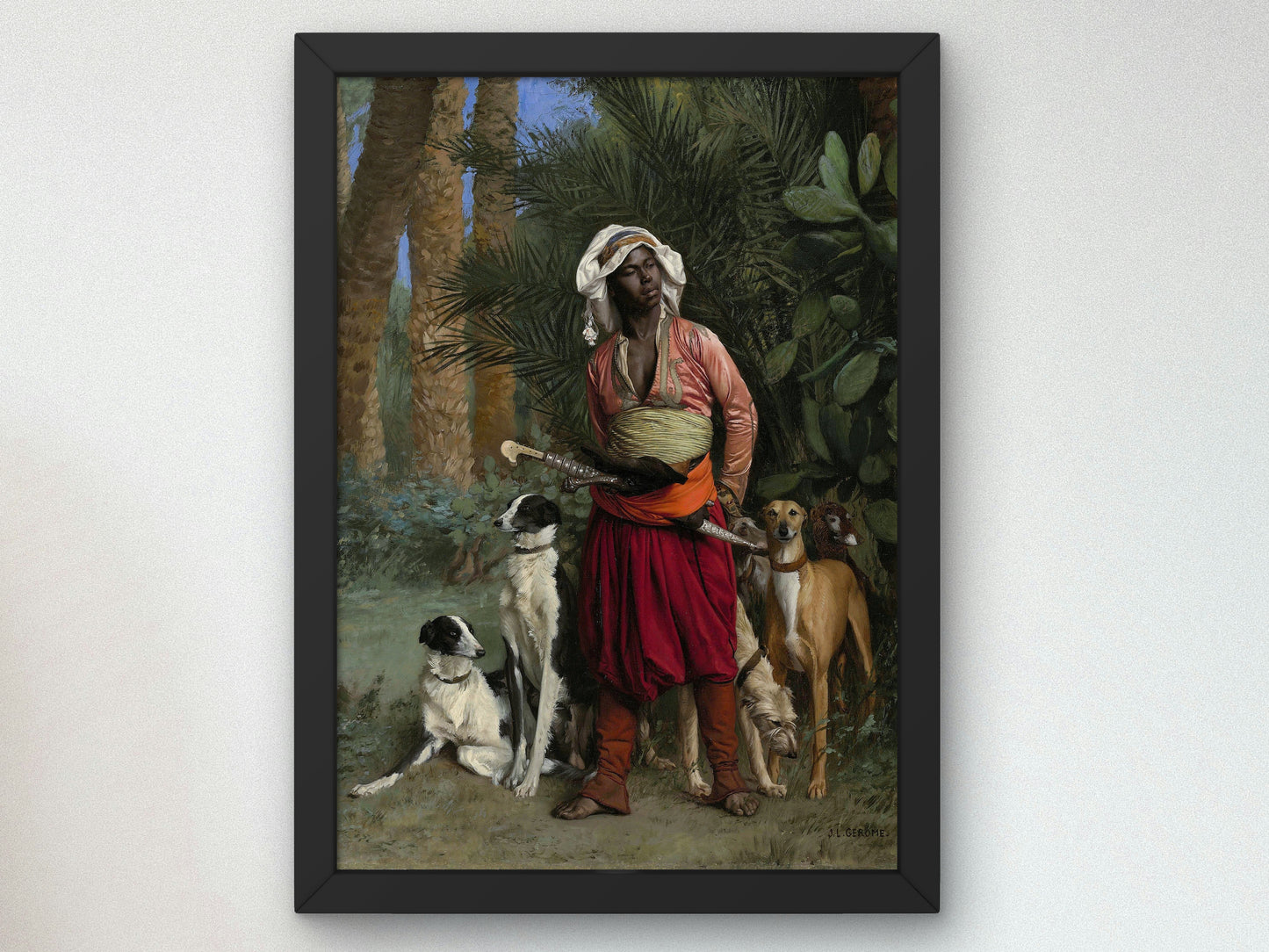 Master of the Hounds by Jean Leon Gérôme 1871, Wall Art Print, Fine Art Reproduction, Museum Quality Decor, Poster