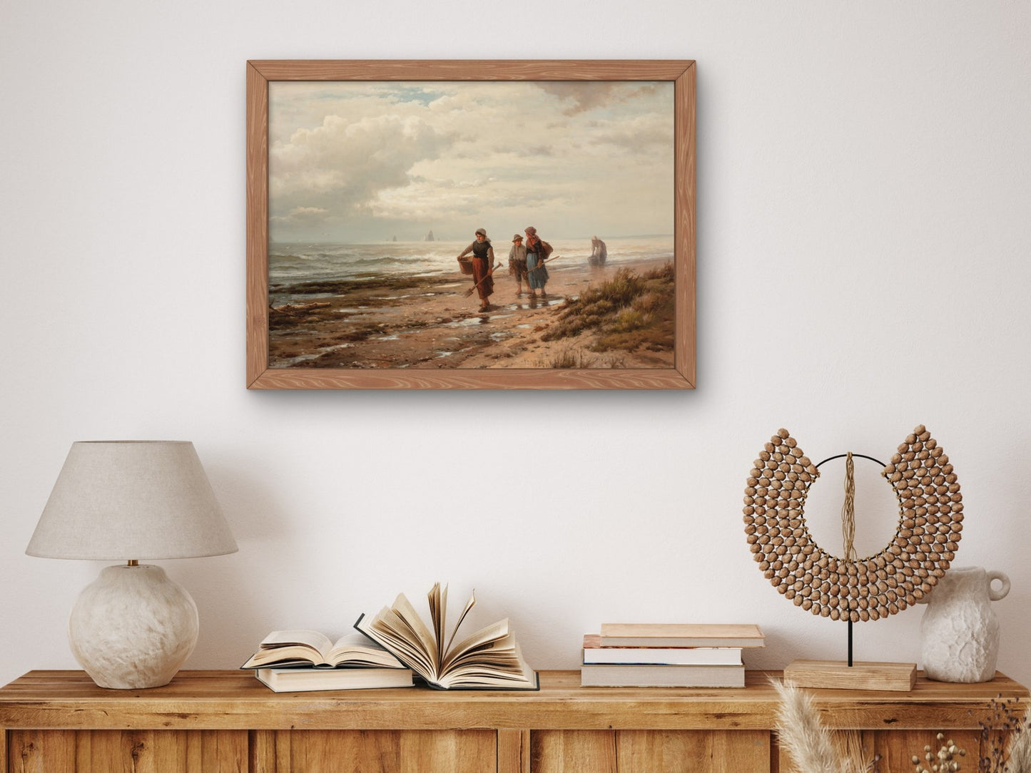 Clam Gatherers by Edward Moran 1881, Wall Art Print, Fine Art Reproduction, Museum Quality Decor, Poster