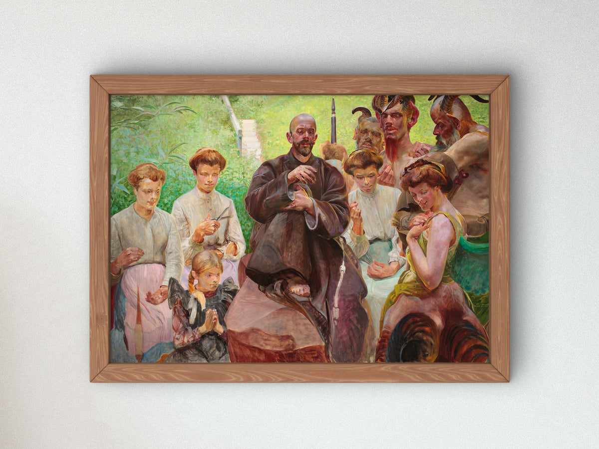 Saint Francis by Jacek Malczewski 1908, Wall Art Print, Fine Art Reproduction, Museum Quality Decor, Poster