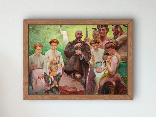 Saint Francis by Jacek Malczewski 1908, Wall Art Print, Fine Art Reproduction, Museum Quality Decor, Poster