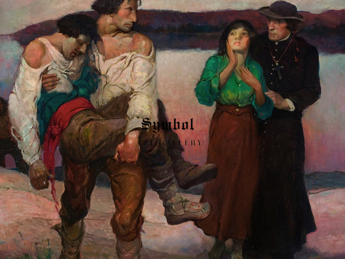 Wounded Lover by Frank Earle Schoonover 1922, Wall Art Print, Fine Art Reproduction, Museum Quality Decor, Poster