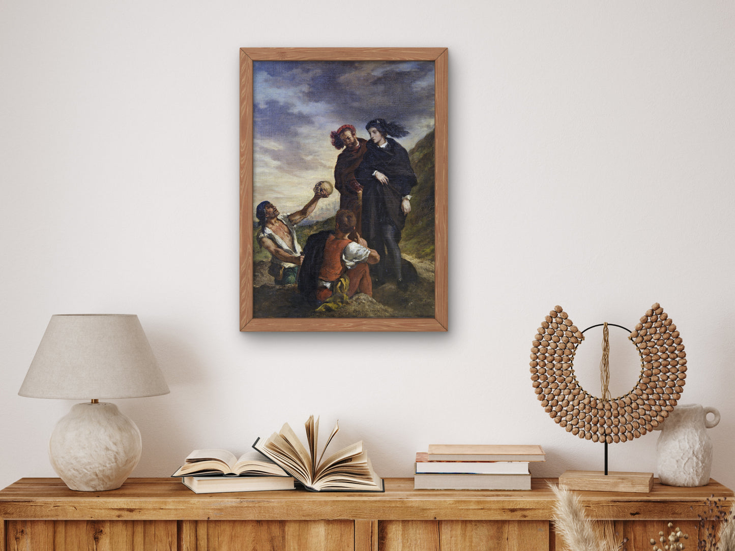 Hamlet et Horatio au cimetière by Eugène Delacroix 1839, Wall Art Print, Fine Art Reproduction, Museum Quality Decor, Poster