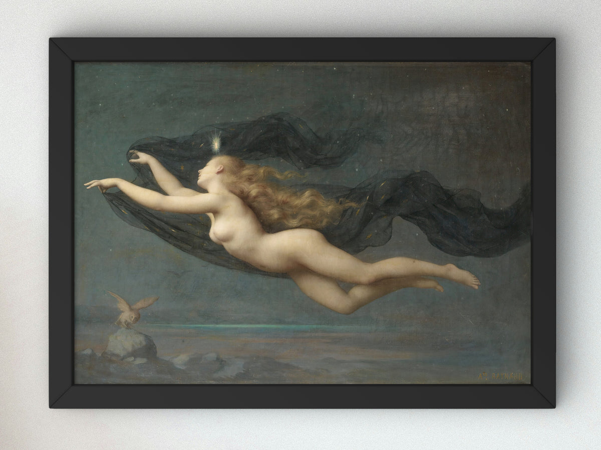 The Night by Auguste Raynaud, Wall Art Print, Fine Art Reproduction, Museum Quality Decor, Poster