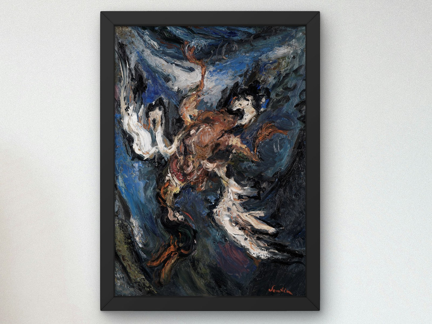 Duck on a Blue Background by Chaïm Soutine 1925, Wall Art Print, Fine Art Reproduction, Museum Quality Decor, Poster