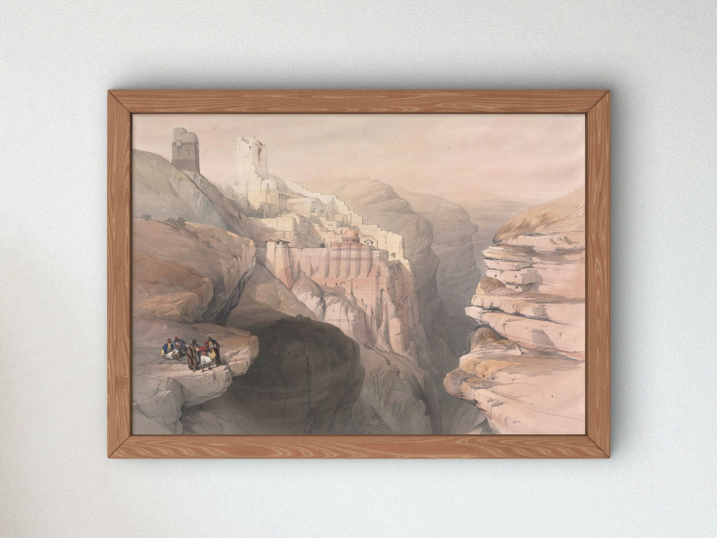 Convent of St. Saba by David Roberts 1839, Wall Art Print, Fine Art Reproduction, Museum Quality Decor, Poster