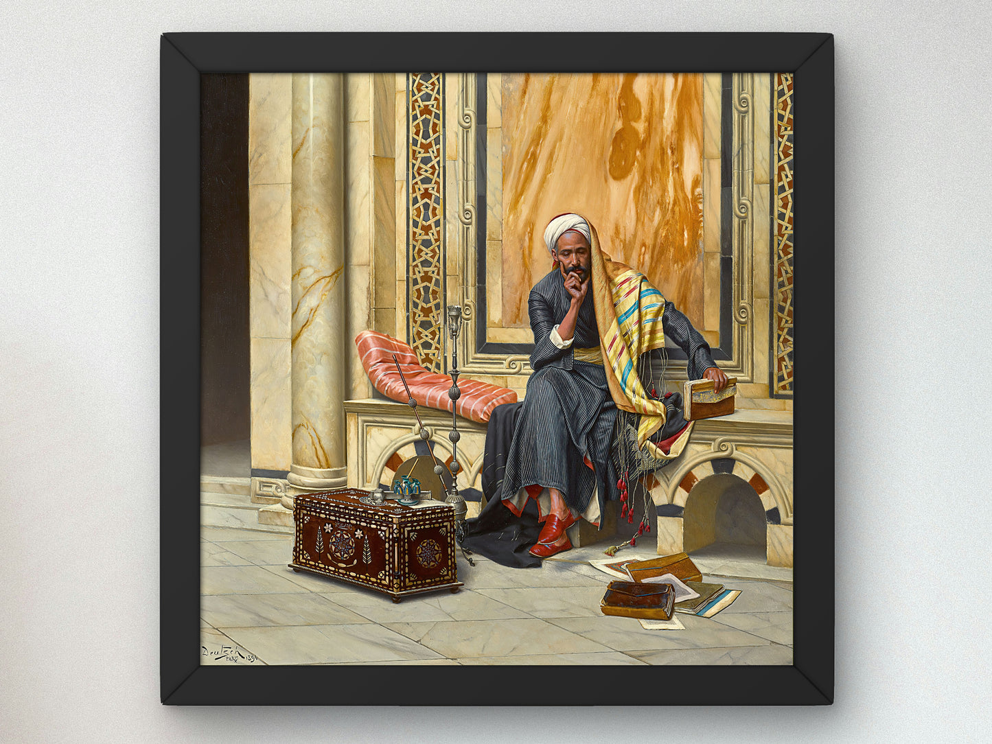 The Scribe by Ludwig Deutsch 1894, Wall Art Print, Fine Art Reproduction, Museum Quality Decor, Poster