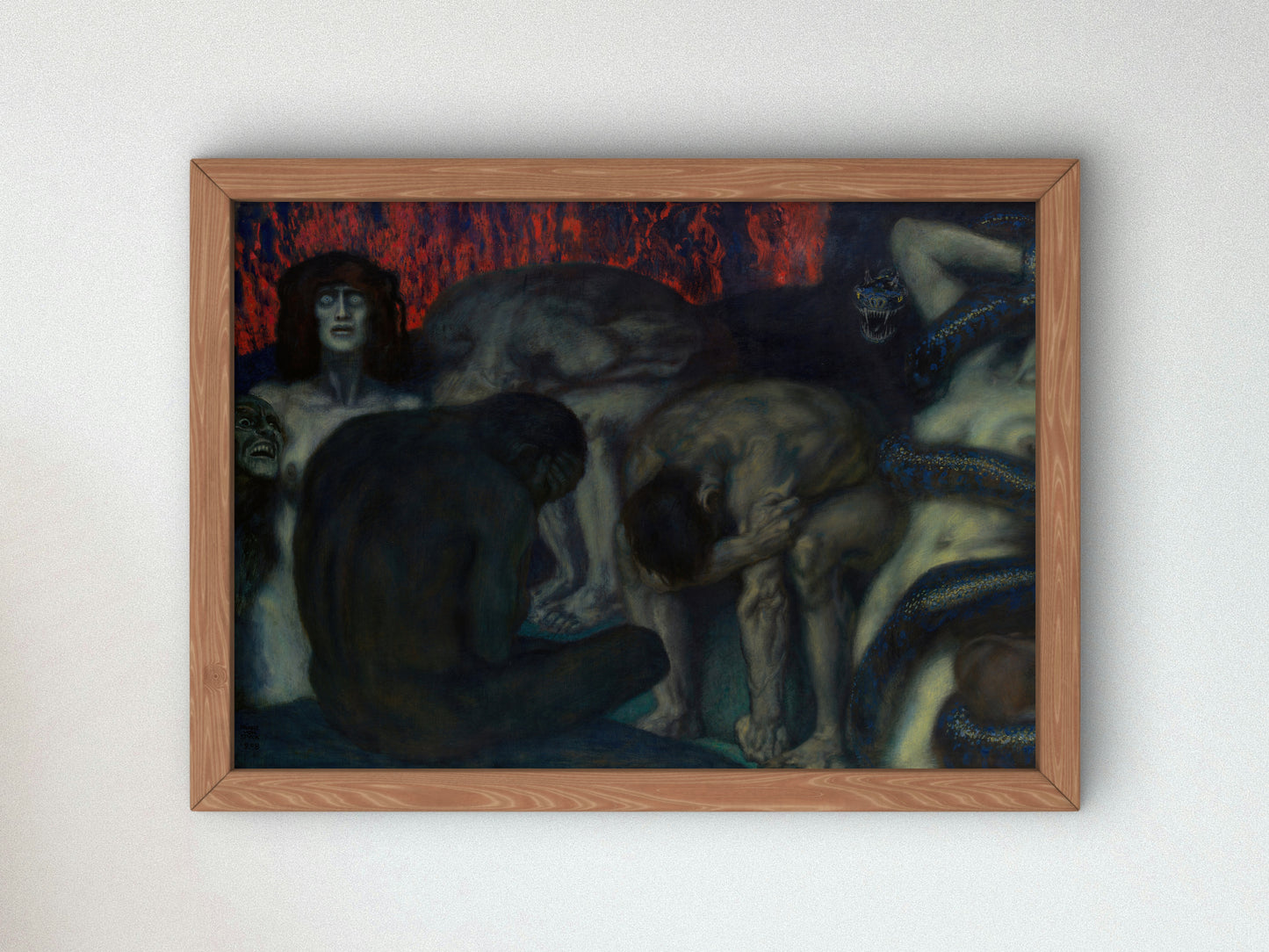 Inferno by Franz von Stuck 1908, Wall Art Print, Fine Art Reproduction, Museum Quality Decor, Poster