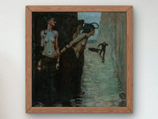 The Murderer by Franz von Stuck 1891, Wall Art Print, Fine Art Reproduction, Museum Quality Decor, Poster