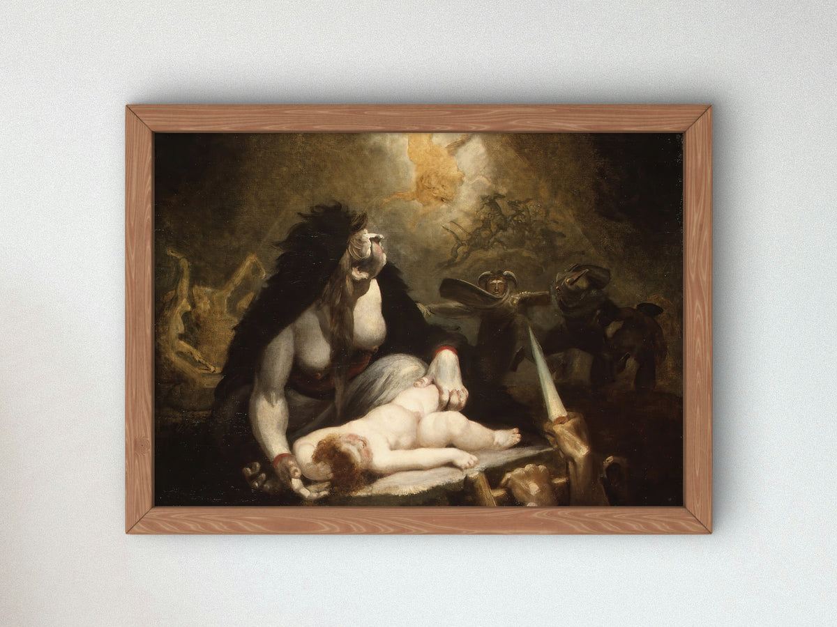 The Night Hag Visiting Lapland Witches by Henry Fuseli 1796, Wall Art Print, Fine Art Reproduction, Museum Quality Decor, Poster