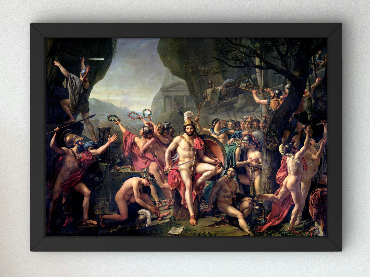 Leonidas at Thermopylae by Jacques Louis David 1814, Wall Art Print, Fine Art Reproduction, Museum Quality Decor, Poster