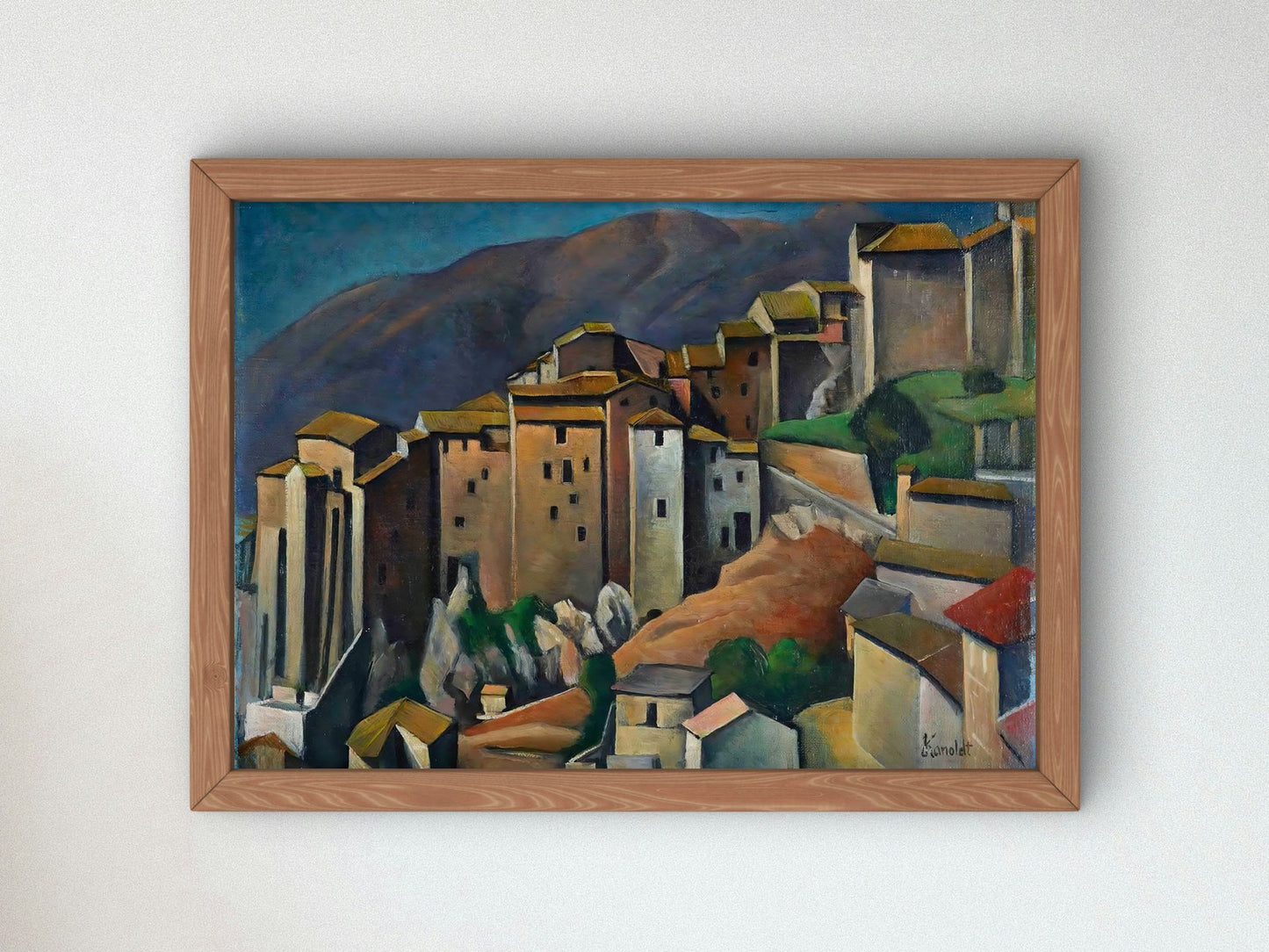 Olevano by Alexander Kanoldt 1924, Wall Art Print, Fine Art Reproduction, Museum Quality Decor, Poster