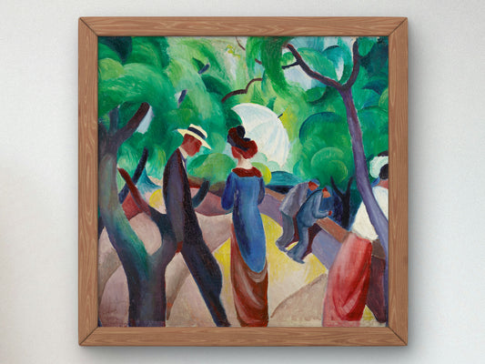 Promenade by August Macke 1913, Wall Art Print, Fine Art Reproduction, Museum Quality Decor, Poster