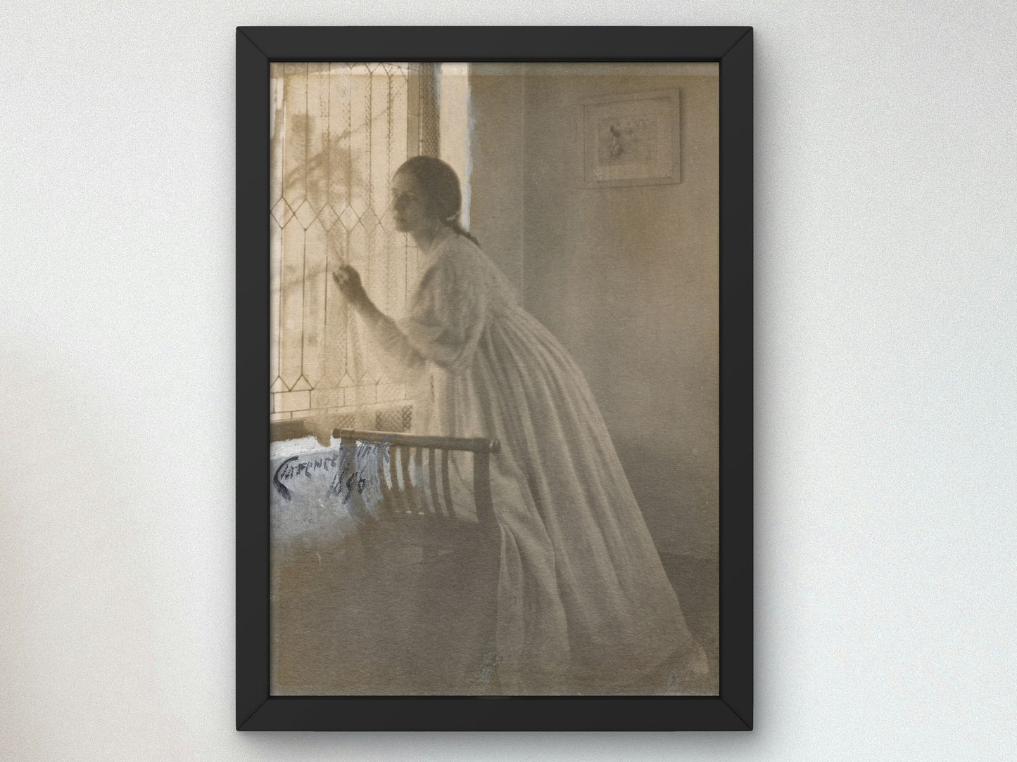 At the Window by Clarence H. White 1896, Wall Art Print, Fine Art Reproduction, Museum Quality Decor, Poster
