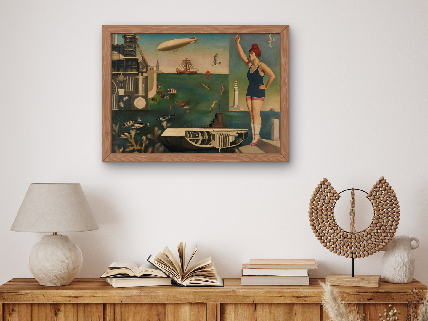 Sea by Koga Harue 1929, Wall Art Print, Fine Art Reproduction, Museum Quality Decor, Poster