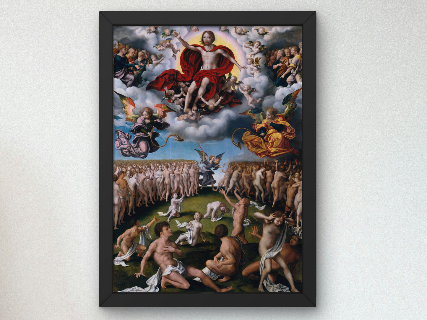 The Last Judgment by Joos van Cleve 1525, Wall Art Print, Fine Art Reproduction, Museum Quality Decor, Poster