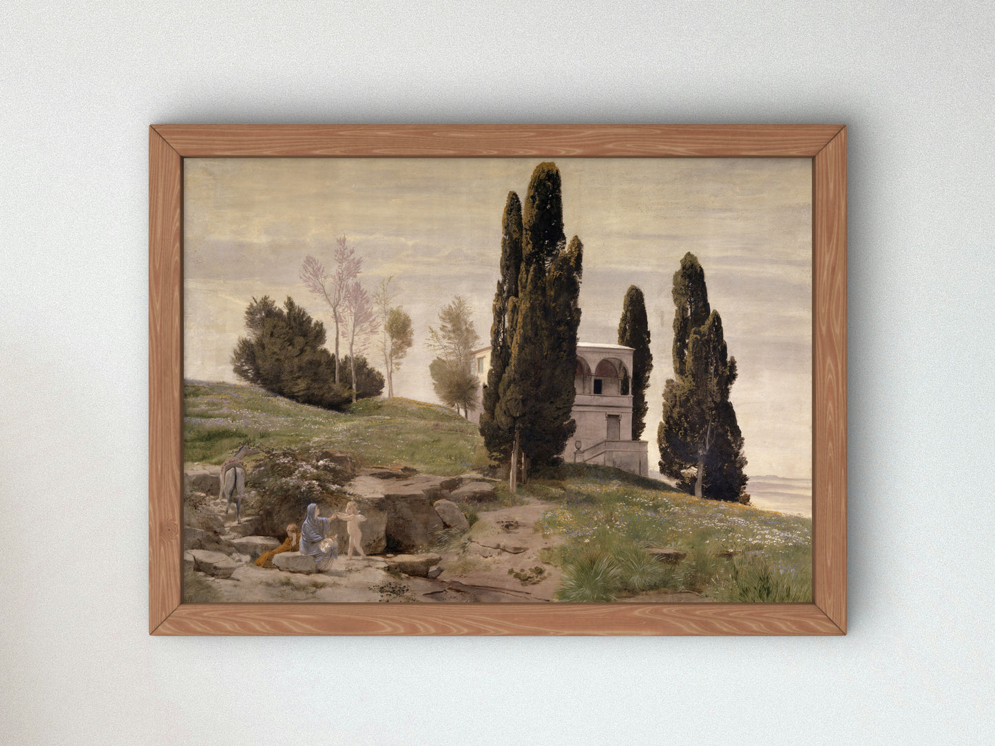 Rest on the Flight into Egypt by Arnold Böcklin 1868, Wall Art Print, Fine Art Reproduction, Museum Quality Decor, Poster