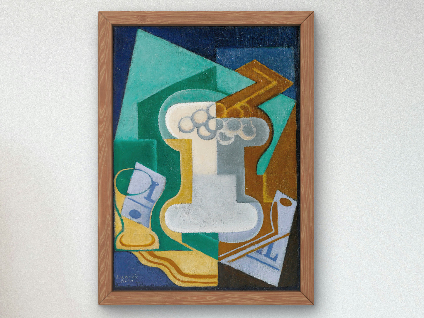 Verre Et Fruits by Juan Gris 1920, Wall Art Print, Fine Art Reproduction, Museum Quality Decor, Poster